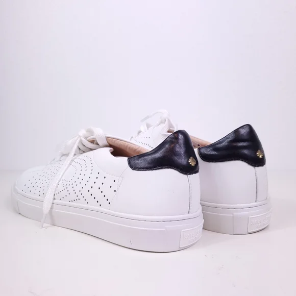 NWT Kate Spade Ashlyn White Leather Lace Up Sneakers - Picture 2 of 8